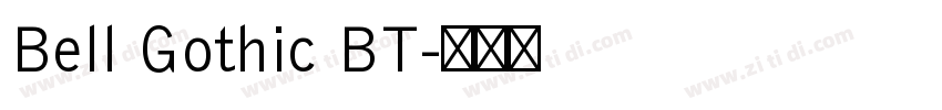 Bell Gothic BT字体转换